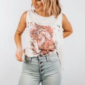 New Fringe Western Horse Lover Sleeveless